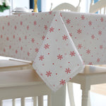 Nappe Noël   Blanche et flocon rouge - Vignette | 1001 Nappe