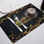 Set de Table Noir et Or - Vignette | 1001 Nappe