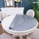 Nappe Ronde Bleu Gris - Vignette | 1001 Nappe