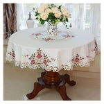 Nappe Ronde Sur Table Ovale - Vignette | 1001 Nappe