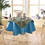 Nappe Ronde Bleu Canard - Vignette | 1001 Nappe