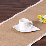 Chemin de Table <br> Toile de Jute et Dentelle