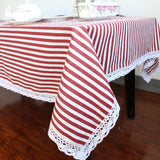 Nappe Rayée <br> Rouge et Blanche