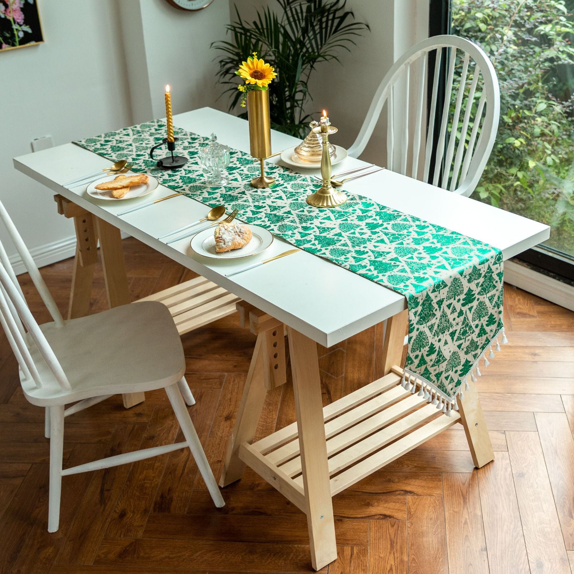 Chemin De Table Mariage Vert, Chemins De Table Chemin De Table Tissé