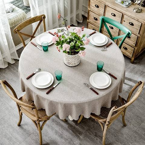 Nappe Ronde <br> Beige Lin